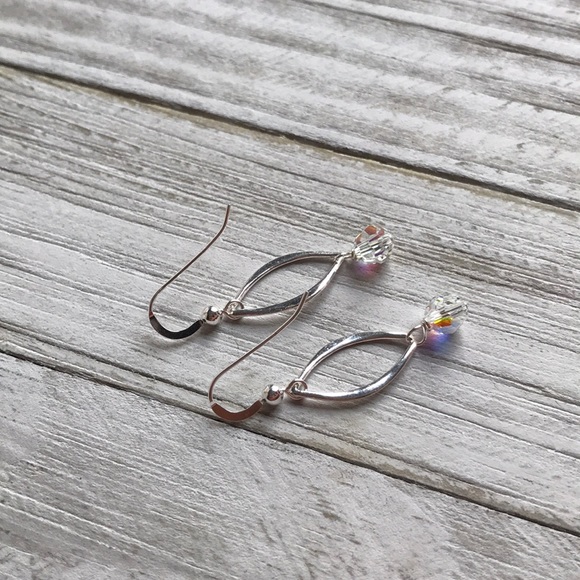 NEW Sterling Silver & Swarovski Crystal Earrings - Picture 4 of 8